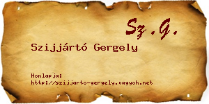 Szijjártó Gergely névjegykártya